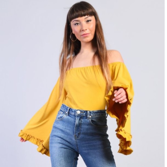 Tops - bell sleeve bodysuit never worn Tops - bell sleeve bodysuit never worn